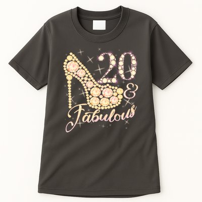Fabulous & 20 Sparkly Heel 20th Birthday Tall T-Shirt