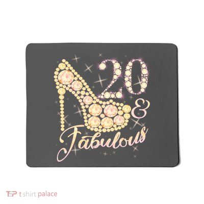 Fabulous & 20 Sparkly Heel 20th Birthday Mousepad