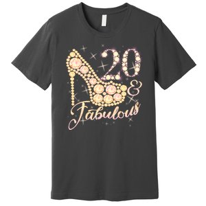 Fabulous & 20 Sparkly Heel 20th Birthday Premium T-Shirt