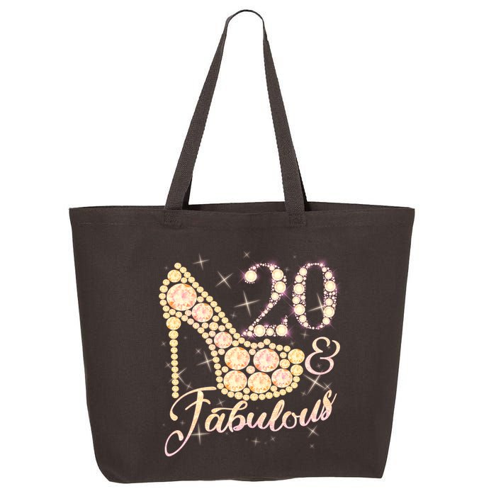 Fabulous & 20 Sparkly Heel 20th Birthday 25L Jumbo Tote