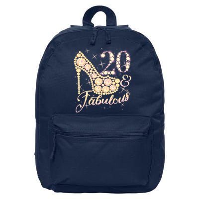 Fabulous & 20 Sparkly Heel 20th Birthday 16 in Basic Backpack