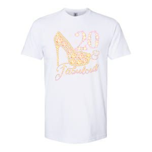 Fabulous & 20 Sparkly Heel 20th Birthday Softstyle CVC T-Shirt