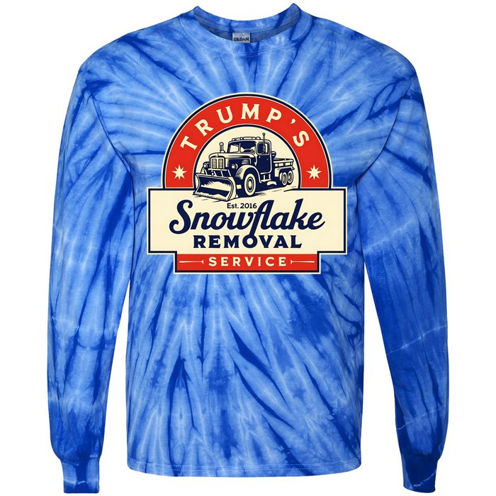 Funny 2024 TrumpS Snowflake Removal Service Trump Meaningful Gift Tie-Dye Long Sleeve Shirt