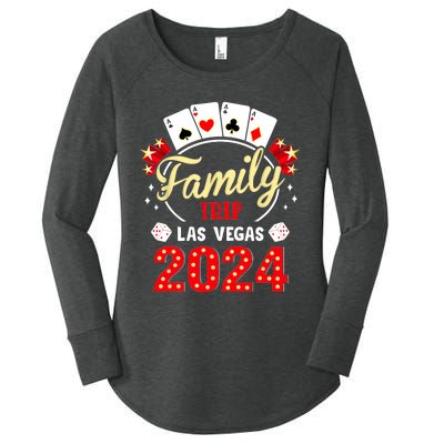 Funny 2024 Vegas Family Trip Vacation Party Las Vegas Squad Women's Perfect Tri Tunic Long Sleeve Shirt