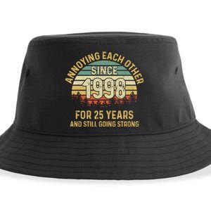 Funny 25th Wedding Anniversary Annoying Each Other Since 1998 Sustainable Bucket Hat