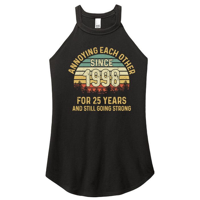 Funny 25th Wedding Anniversary Annoying Each Other Since 1998 Women’s Perfect Tri Rocker Tank