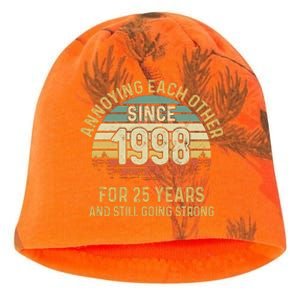 Funny 25th Wedding Anniversary Annoying Each Other Since 1998 Kati - Camo Knit Beanie