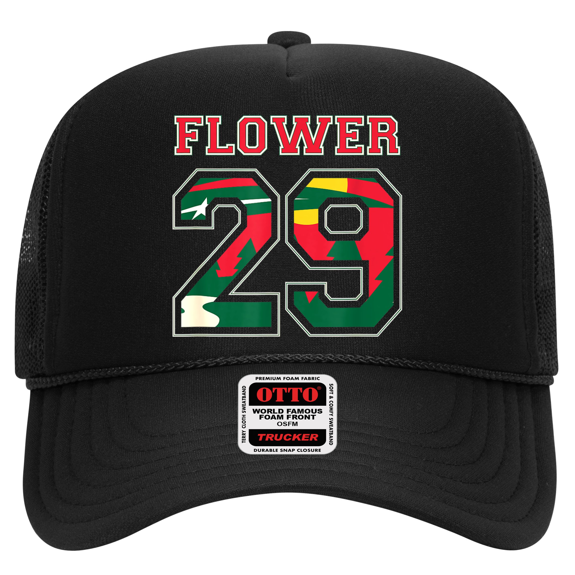 FLOWER 29 Wild Goalie Fleury Minnesota Pro Ice Hockey Design Hat