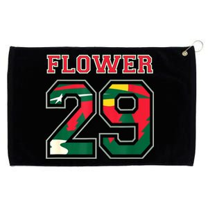 FLOWER 29 Wild Goalie Fleury Minnesota Pro Ice Hockey Design Grommeted Golf Towel