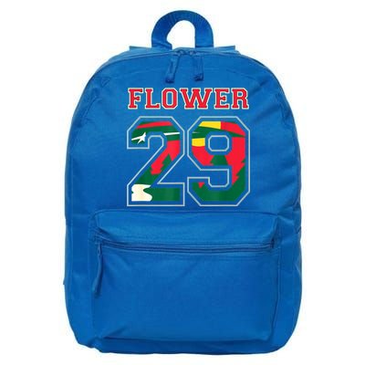 FLOWER 29 Wild Goalie Fleury Minnesota Pro Ice Hockey Design 16 in Basic Backpack