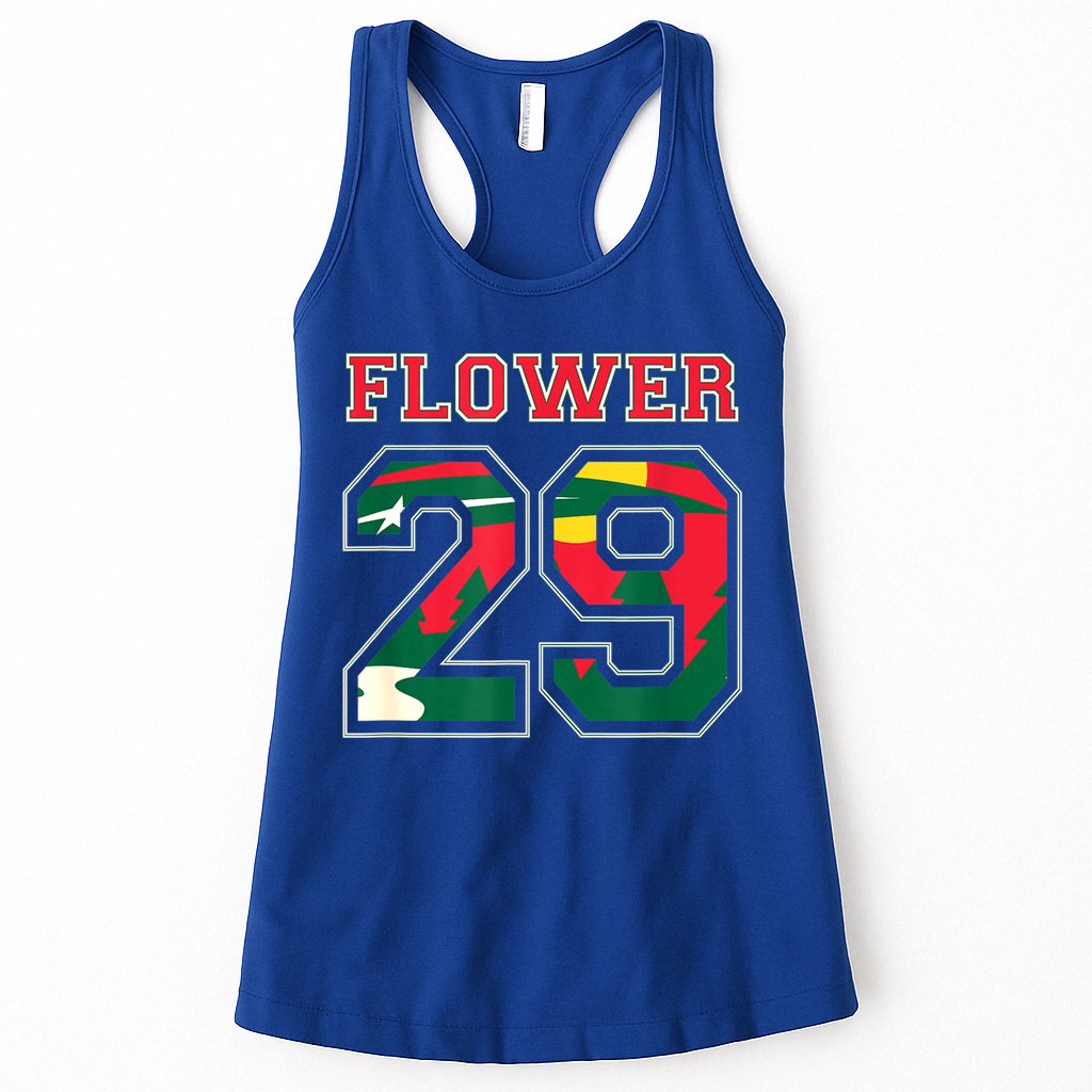 FLOWER 29 Wild Goalie Fleury Minnesota Pro Ice Hockey Design Womens Tank Top