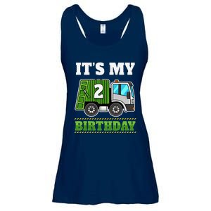 Funny 2 Years Old Garbage Truck 2nd Birthday Party Ladies Essential Flowy Tank