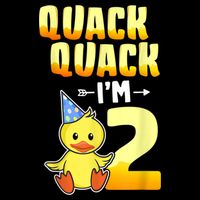 Funny 2 Year Old Girl Boy Duck 2nd Second Birthday Party Gift 1 Flat Bill Trucker Hat