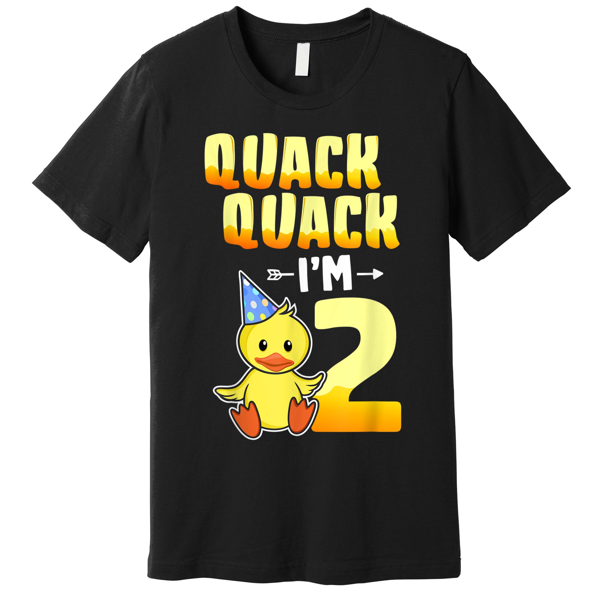 Funny 2 Year Old Girl Boy Duck 2nd Second Birthday Party Gift 1 Premium T-Shirt