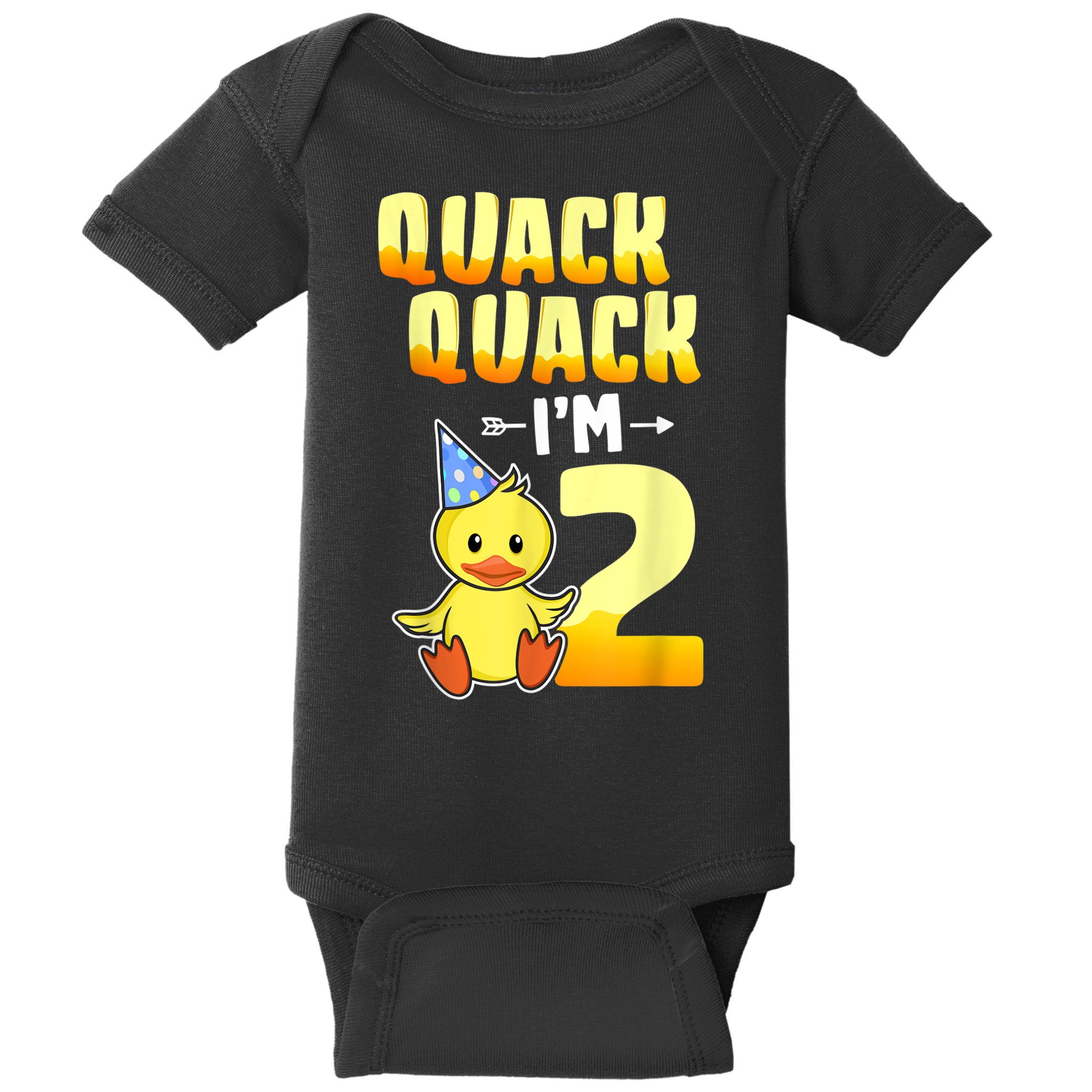 Funny 2 Year Old Girl Boy Duck 2nd Second Birthday Party Gift 1 Baby Bodysuit