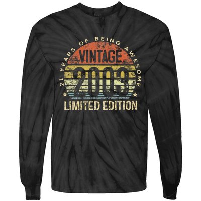 Funny 21 Year Old Gifts Vintage 2003 Limited Edition 21st Birthday Tie-Dye Long Sleeve Shirt