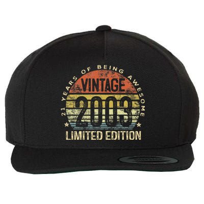 Funny 21 Year Old Gifts Vintage 2003 Limited Edition 21st Birthday Wool Snapback Cap