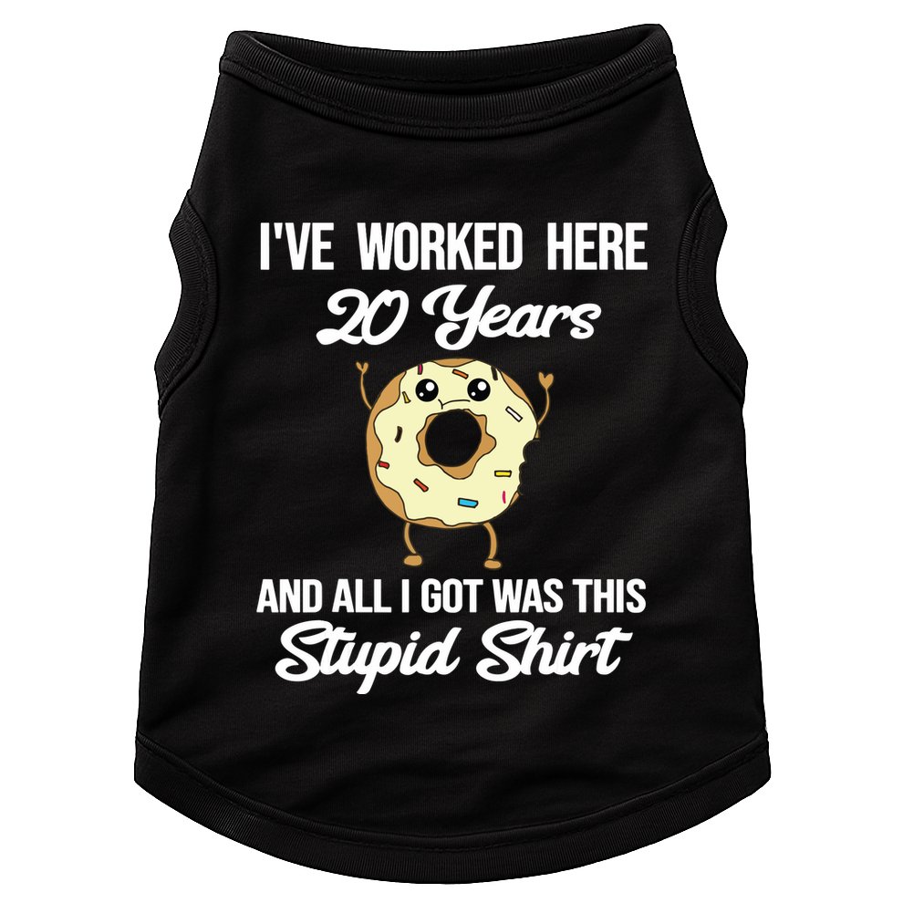Funny 20 Year Work Anniversary Appreciation Saying Joke 20th Doggie Tank