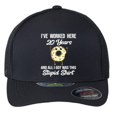 Funny 20 Year Work Anniversary Appreciation Saying Joke 20th Flexfit Unipanel Trucker Cap