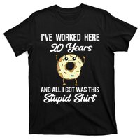 Funny 20 Year Work Anniversary Appreciation Saying Joke 20th T-Shirt