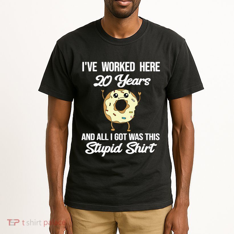Funny 20 Year Work Anniversary Appreciation Saying Joke 20th Tall T-Shirt