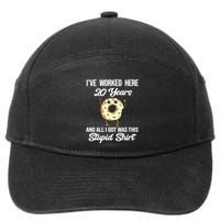 Funny 20 Year Work Anniversary Appreciation Saying Joke 20th 7-Panel Snapback Hat