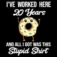 Funny 20 Year Work Anniversary Appreciation Saying Joke 20th 7-Panel Snapback Hat