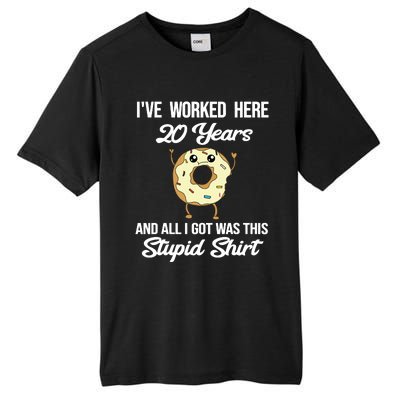 Funny 20 Year Work Anniversary Appreciation Saying Joke 20th Tall Fusion ChromaSoft Performance T-Shirt