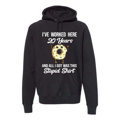 Funny 20 Year Work Anniversary Appreciation Saying Joke 20th Premium Hoodie