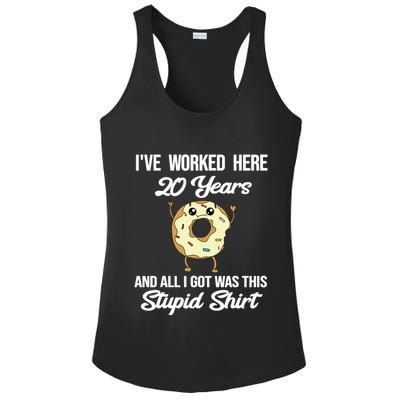 Funny 20 Year Work Anniversary Appreciation Saying Joke 20th Ladies PosiCharge Competitor Racerback Tank