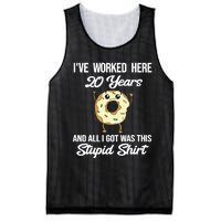 Funny 20 Year Work Anniversary Appreciation Saying Joke 20th Mesh Reversible Basketball Jersey Tank