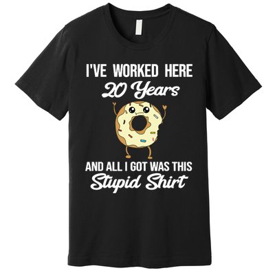 Funny 20 Year Work Anniversary Appreciation Saying Joke 20th Premium T-Shirt