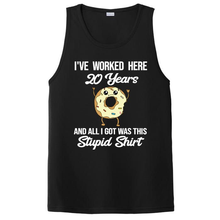 Funny 20 Year Work Anniversary Appreciation Saying Joke 20th PosiCharge Competitor Tank