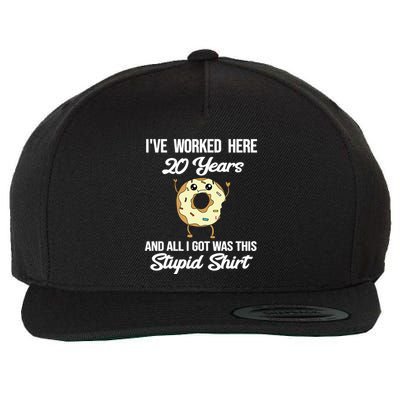 Funny 20 Year Work Anniversary Appreciation Saying Joke 20th Wool Snapback Cap