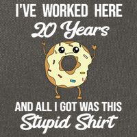 Funny 20 Year Work Anniversary Appreciation Saying Joke 20th Cotton Canvas Backpack