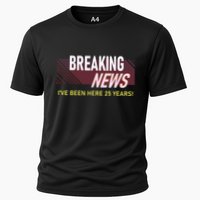 Funny 25 Year Work Anniversary 25th Employee Appreciation Cooling Performance Crew T-Shirt