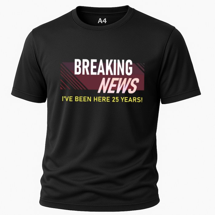 Funny 25 Year Work Anniversary 25th Employee Appreciation Cooling Performance Crew T-Shirt