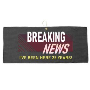 Funny 25 Year Work Anniversary 25th Employee Appreciation Large Microfiber Waffle Golf Towel