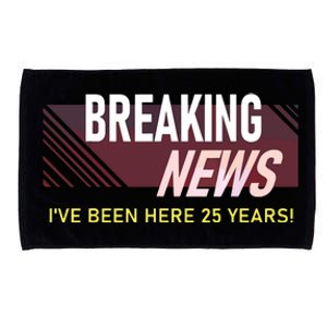 Funny 25 Year Work Anniversary 25th Employee Appreciation Microfiber Hand Towel