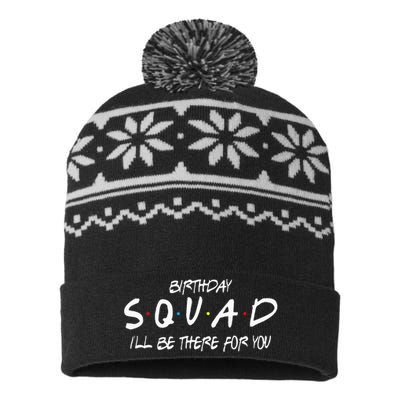 Friends 30th 40th 50th Birthday Squad USA-Made Snowflake Beanie