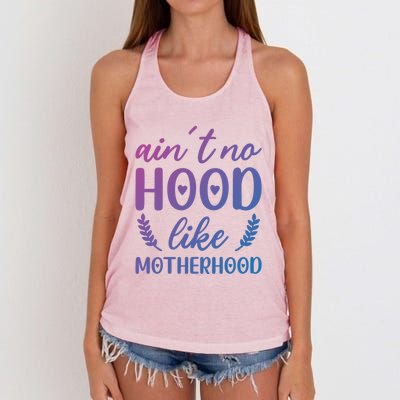 Family 365 AinT No Hood Like A Motherhood Mom Graphic Gift Women's Knotted Racerback Tank