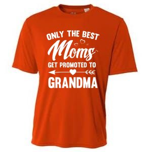 Family 365 Best Moms Get Promoted To Grandma Mothers Day Gift Cooling Performance Crew T-Shirt