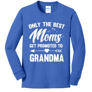 Family 365 Best Moms Get Promoted To Grandma Mothers Day Gift Kids Long Sleeve Shirt