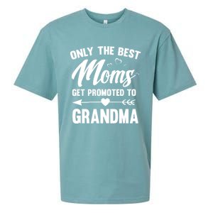 Family 365 Best Moms Get Promoted To Grandma Mothers Day Gift Sueded Cloud Jersey T-Shirt