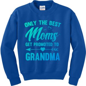 Family 365 Best Moms Get Promoted To Grandma Mothers Day Gift Kids Sweatshirt