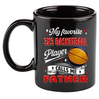 Favorite 3x3 Basketball Player Calls Me Father Funny Gift 11oz C Handle Ceramic Mug