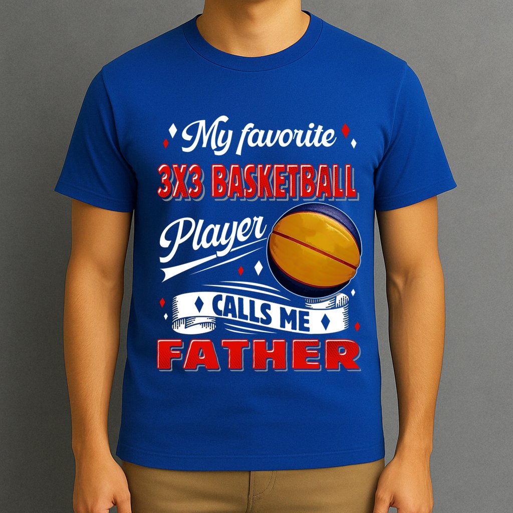 Favorite 3x3 Basketball Player Calls Me Father Funny Gift T-Shirt