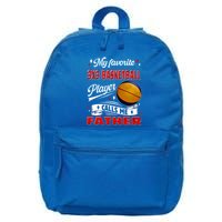 Favorite 3x3 Basketball Player Calls Me Father Funny Gift 16 in Basic Backpack