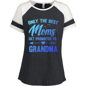 Family 365 Best Moms Get Promoted To Grandma Mothers Day Gift Enza Ladies Jersey Colorblock Tee