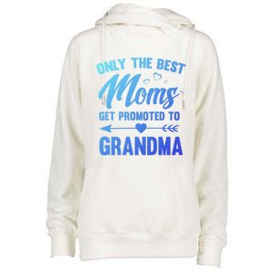 Family 365 Best Moms Get Promoted To Grandma Mothers Day Gift Womens Funnel Neck Pullover Hood